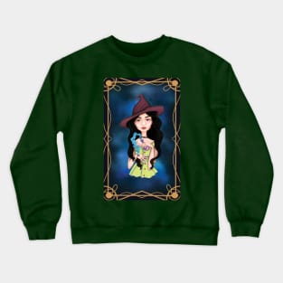 Brunette aquariu witch Crewneck Sweatshirt